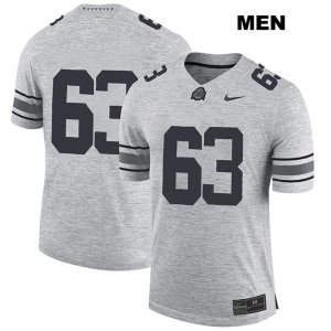 Men's NCAA Ohio State Buckeyes Kevin Woidke #63 College Stitched No Name Authentic Nike Gray Football Jersey IG20T73IU